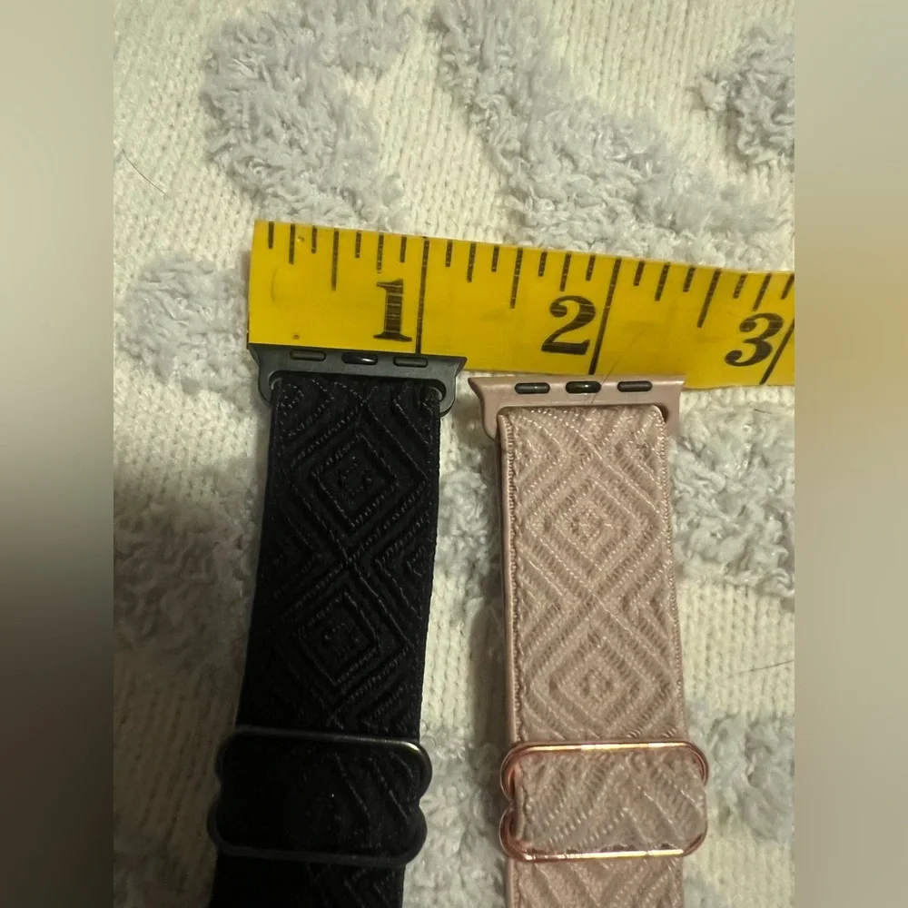 Black and Pink Patterned Watch Bands